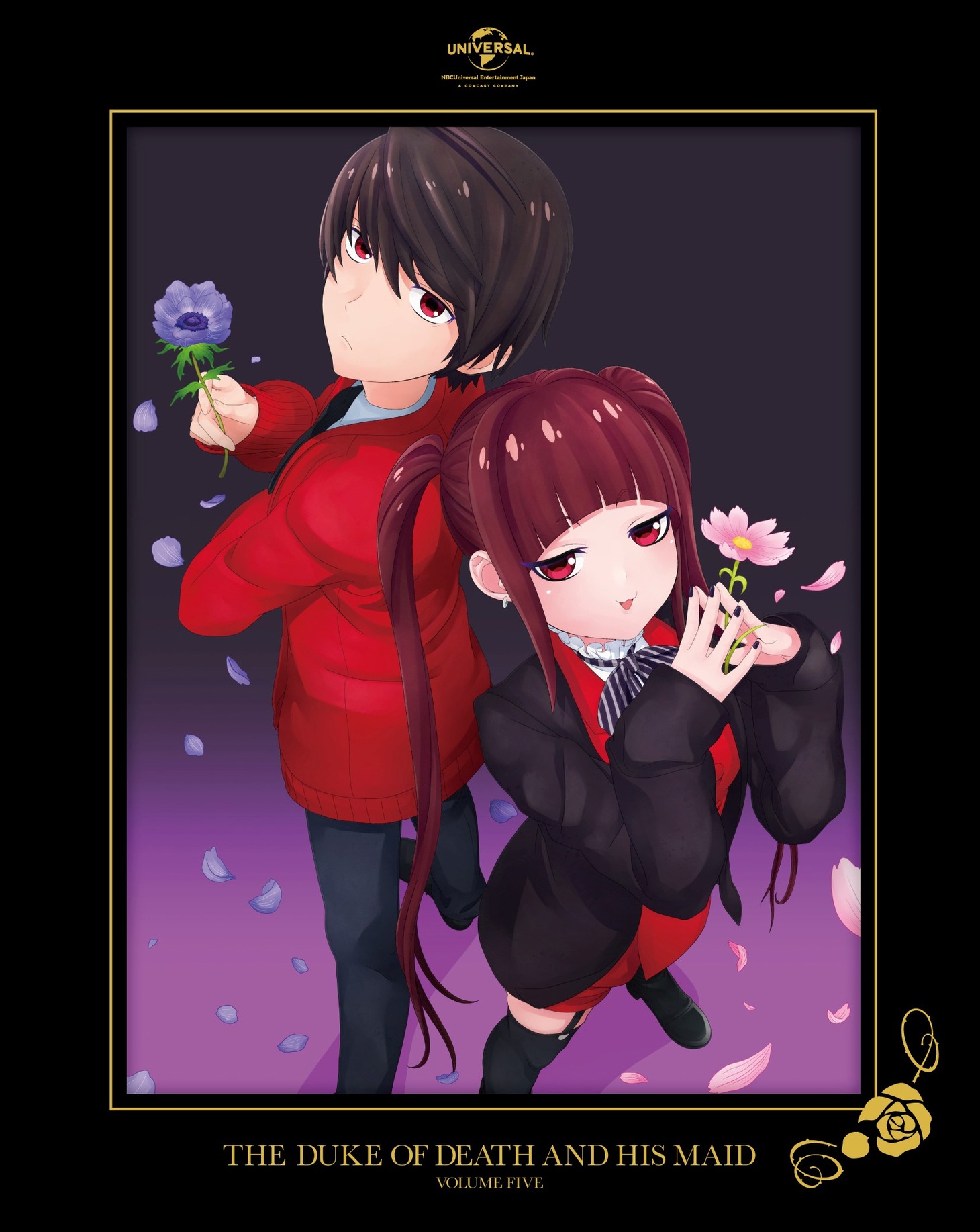 TVアニメ「死神坊ちゃんと黒メイド」Blu-ray / DVD第5巻のデザイン。(c)イノウエ/小学館・死神坊ちゃんと黒メイド製作委員会
