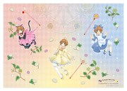 「さくらとみんなでスイーツ♡パーティセット」注文ノベルティのクリアランチョンマット。