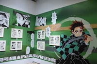 「『鬼滅の刃』吾峠呼世晴原画展」の様子。