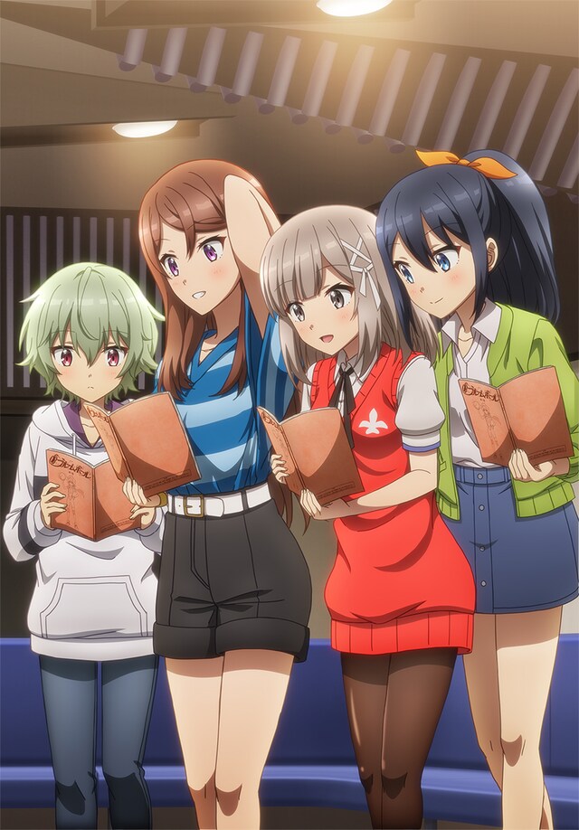 TVアニメ「CUE!」キービジュアルの「『Flower』Ver.」。