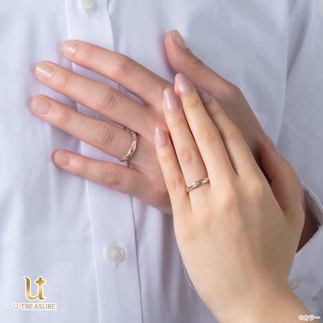 「EVANGELION カシウスの槍/ペアリング プラチナ×K18ピンクゴールド」