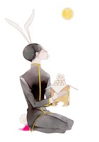 協力店特典の「楽園くん（仮）ポストカード」。