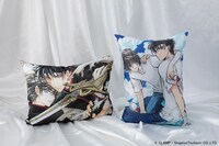 B賞の「ふわふわクッション」全2種。