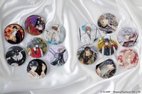 D賞の「75mm缶バッジ」全14種。