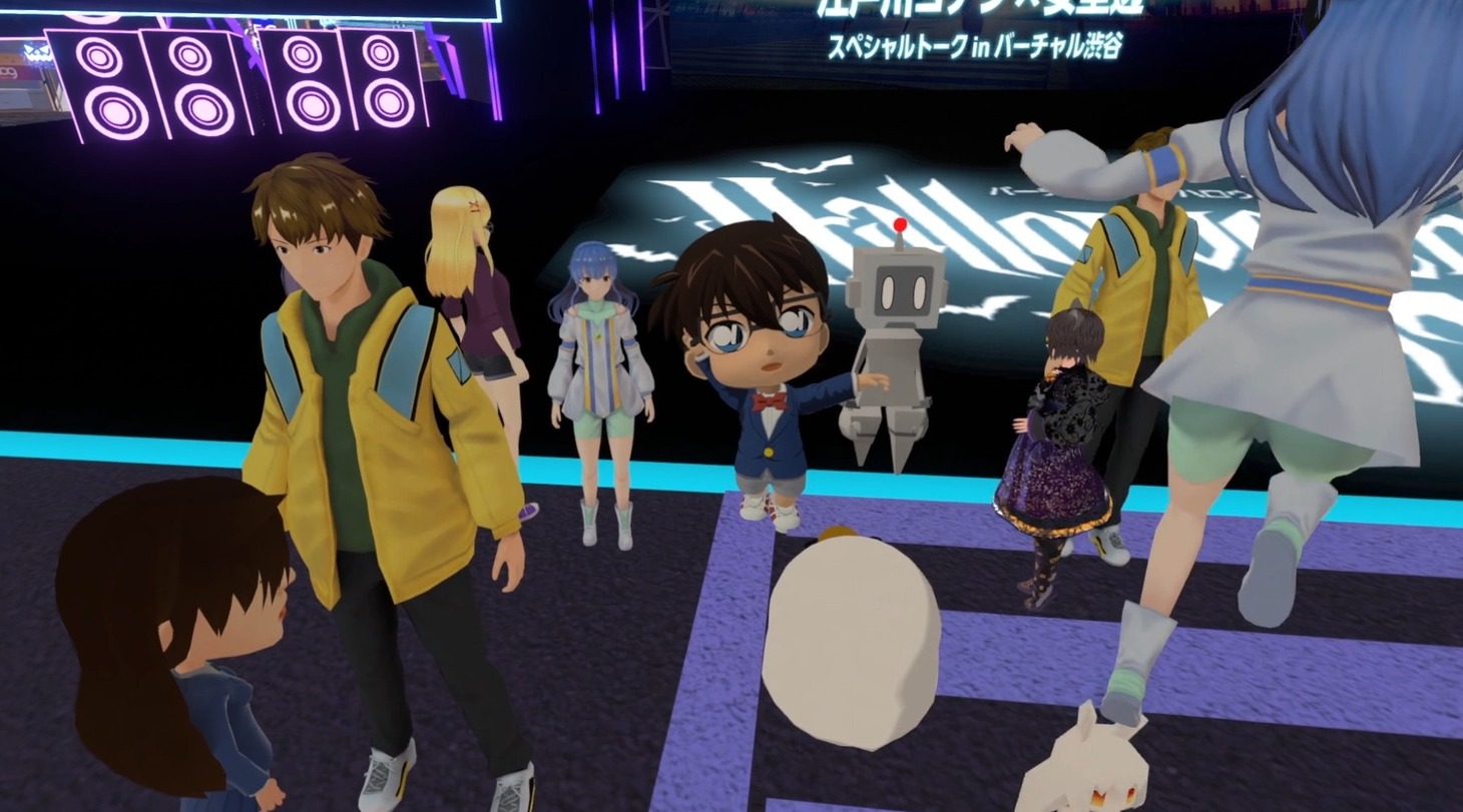 トークイベント「江戸川コナン×安室透 スペシャルトーク in バーチャル渋谷」の様子。(c)KDDI・au 5G / バーチャル渋谷 au 5G ハロウィーンフェス 2021