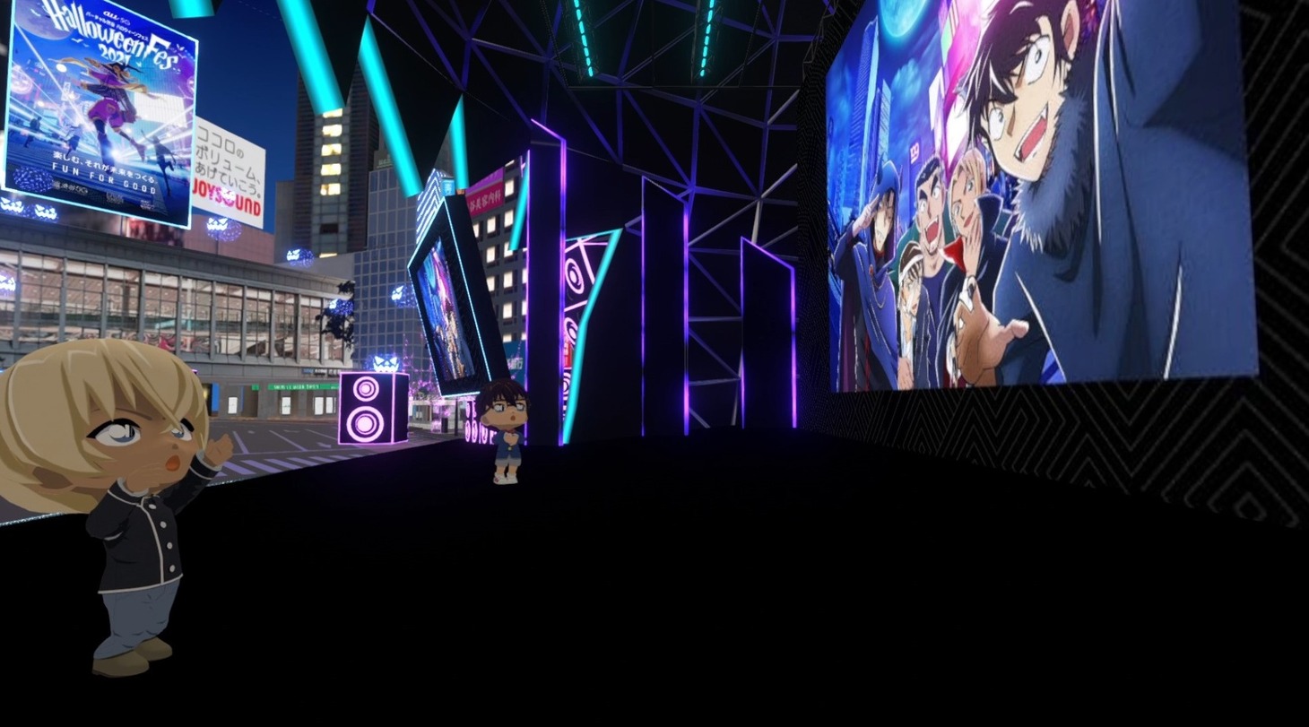 トークイベント「江戸川コナン×安室透 スペシャルトーク in バーチャル渋谷」の様子。(c)KDDI・au 5G / バーチャル渋谷 au 5G ハロウィーンフェス 2021