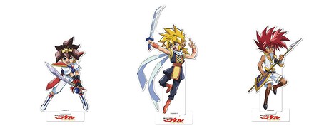 左から「魔神英雄伝ワタル 七魂の龍神丸 アクリルキースタンド 戦部ワタル」「魔神英雄伝ワタル 七魂の龍神丸 アクリルキースタンド 虎王」「魔神英雄伝ワタル 七魂の龍神丸 アクリルキースタンド 海火子」。(c)サンライズ・R