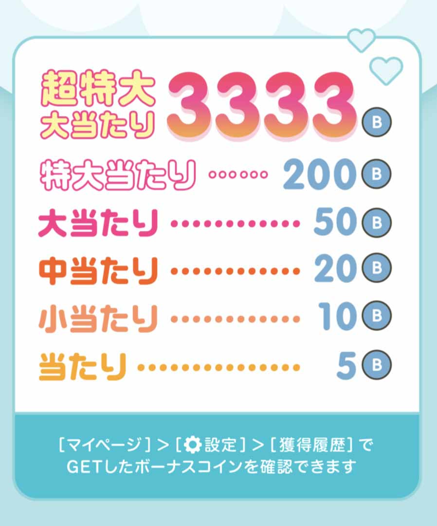 「3周年超ラッキーくじ」告知バナー