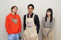 左から雅役の志尊淳、龍役の玉木宏、美久役の川口春奈。 (c)2022 映画『極主夫道』製作委員会