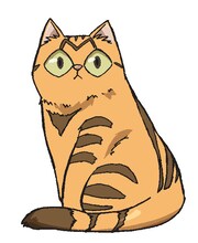 ヘル子（CV：M・A・O）。デス美が飼っている愛猫。恋愛に憧れるピュアな女子高生ながら、死神王女として戦いの日々を送るデス美のことをこの上なく理解しており、いつも彼女を癒しまくっている。