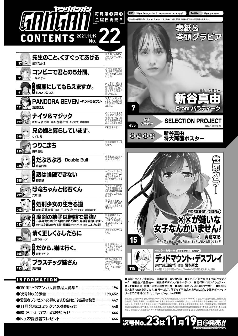 ヤングガンガン22号目次