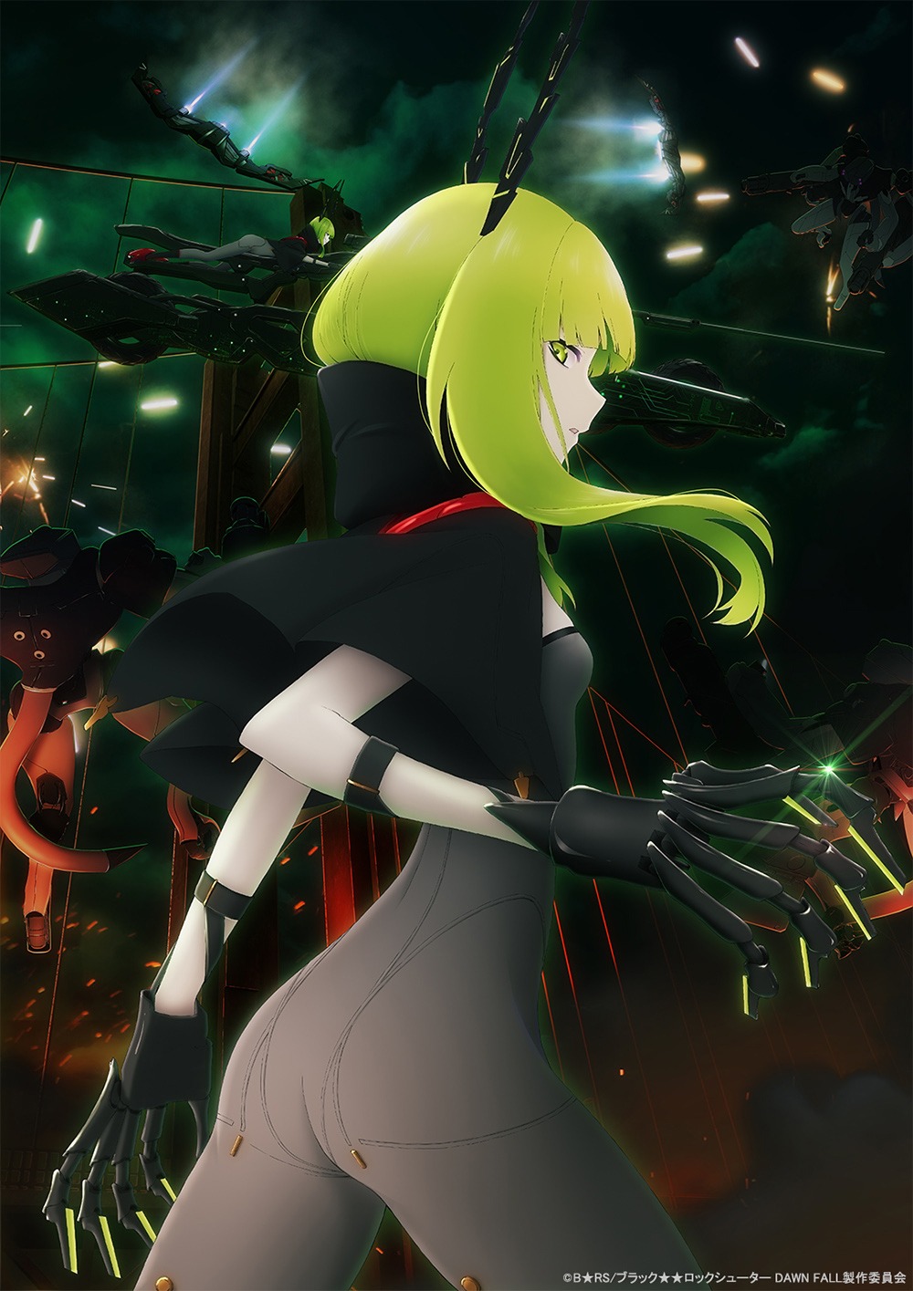 TVアニメ「ブラック★★ロックシューター DAWN FALL」第2弾キービジュアル