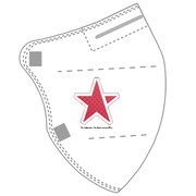 抽選でプレゼントされる、夏木着用モデルの不織布マスク。