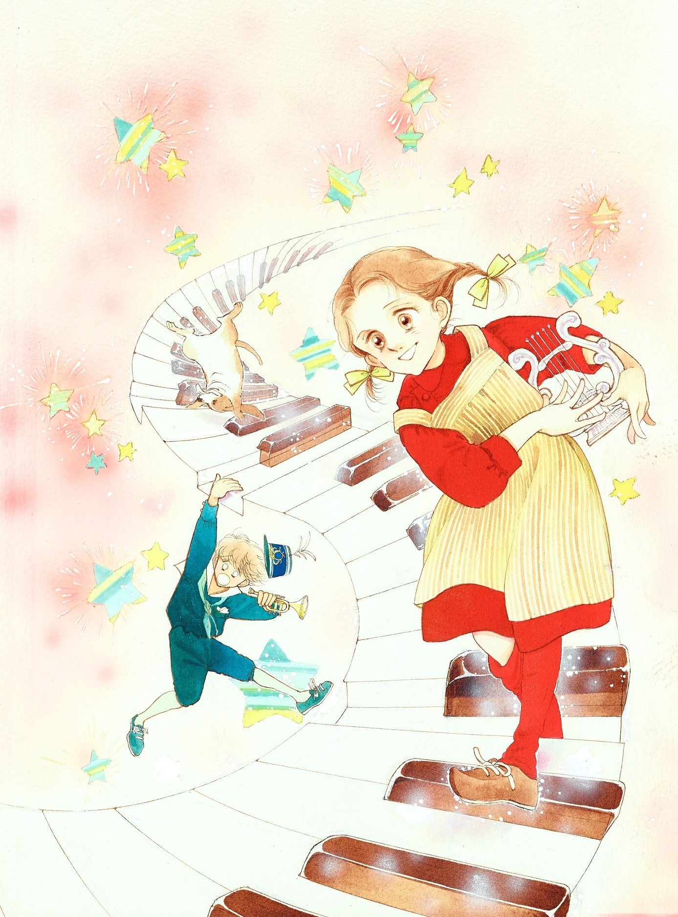 「いつもポケットにショパン」別冊マーガレット（集英社）1980年4月号表紙 (c)くらもちふさこ／集英社