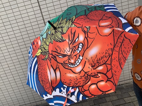 「雨傘・侠客立ち（クラウドファンディング限定カラーリング）」のイメージ。