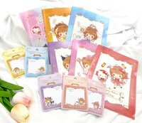 スクエアふせんとA5シングルクリアファイル。