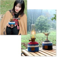 「五泉ニット mino（みの） 志摩リン焚火ポンチョ」と「五泉ニット 226（つつむ） OD缶カバー」。