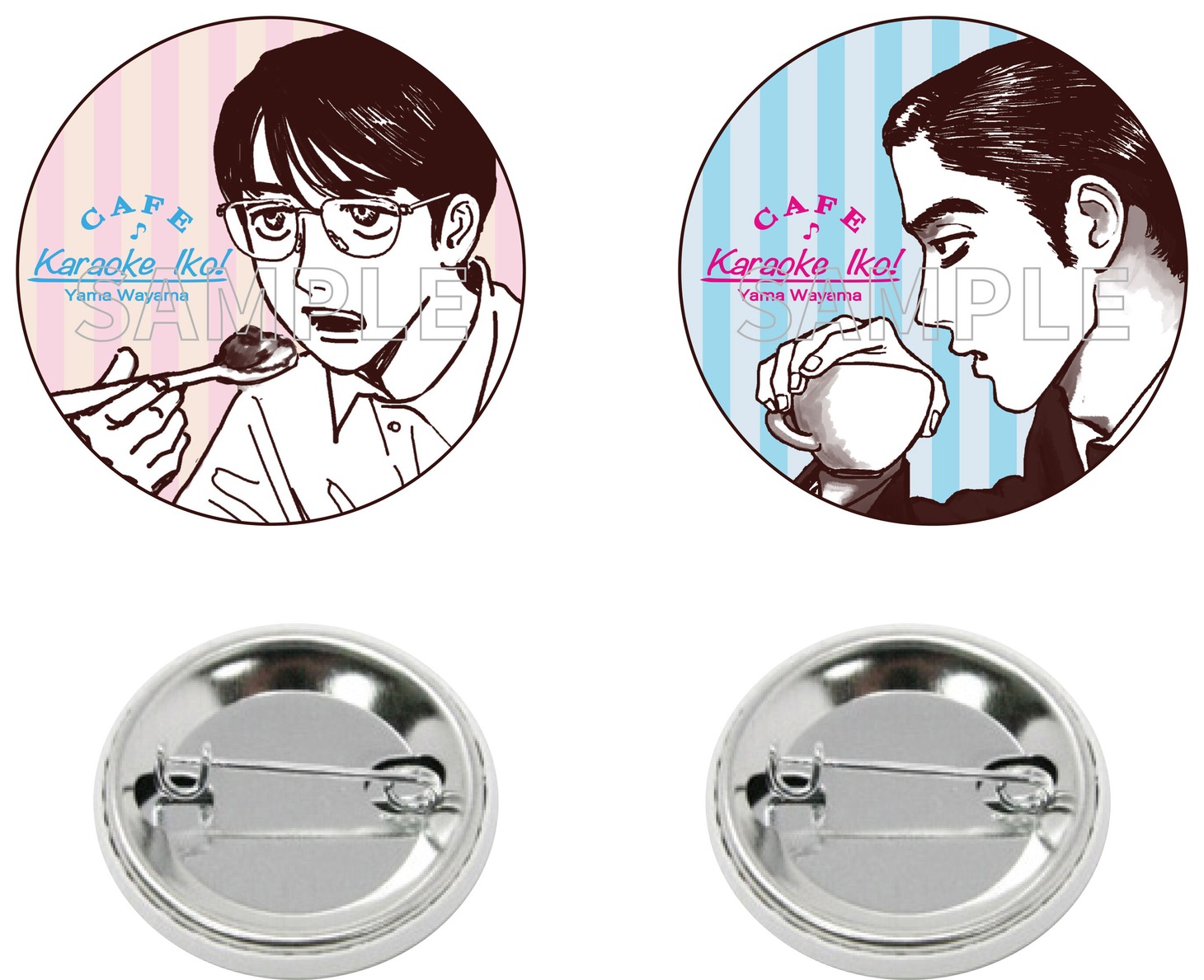 事前予約特典の缶バッジ。