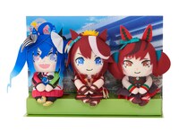 「TVアニメ『ウマ娘 プリティーダービー Season 2』ちょっこりさん 3キャラセット Ａ」左よりツインターボ、トウカイテイオー、ナイスネイチャ。