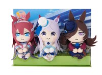 「TVアニメ『ウマ娘 プリティーダービー Season 2』ちょっこりさん 3キャラセット B」左よりミホノブルボン、メジロマックイーン、ライスシャワー。