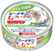 「キン肉マン」のキャラクターが描かれた「オイル不使用 シーチキンLフレーク」。