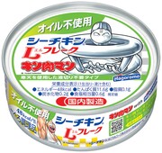 「キン肉マン」のキャラクターが描かれた「オイル不使用 シーチキンLフレーク」。