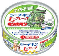 「キン肉マン」のキャラクターが描かれた「オイル不使用 シーチキンLフレーク」。