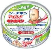 「キン肉マン」のキャラクターが描かれた「オイル不使用 シーチキンマイルド」。