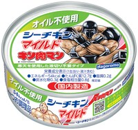 「キン肉マン」のキャラクターが描かれた「オイル不使用 シーチキンマイルド」。