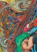 「ZOKU-SHINGO 小さなロボット シンゴ美術館」（一部）2021年 アクリルガッシュ、紙 (c)楳図かずお