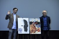 左から司会を務めたアニメ研究家の氷川竜介、大友克洋。