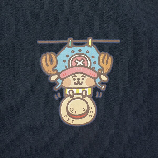 YURUTTO ONE PIECE パーカー ネイビー」背面の図柄。 [画像ギャラリー