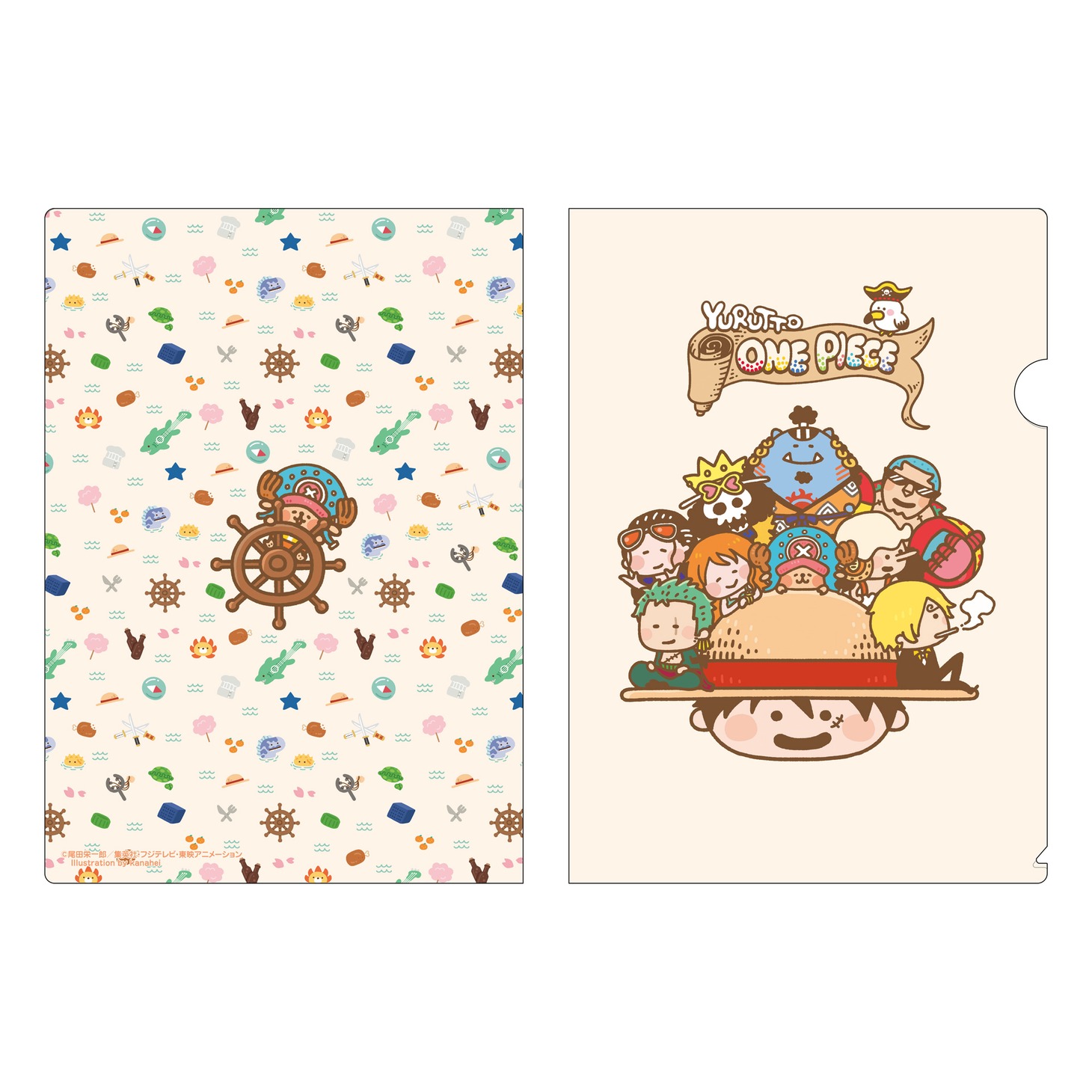 「YURUTTO ONE PIECE A4クリアファイル2枚セット」