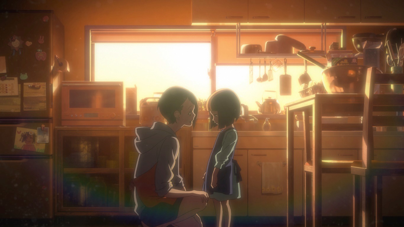 劇中アニメ「サウンドバック 奏の石」の場面カット。