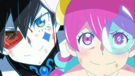 劇中アニメ「運命戦線リデルライト」の場面カット。