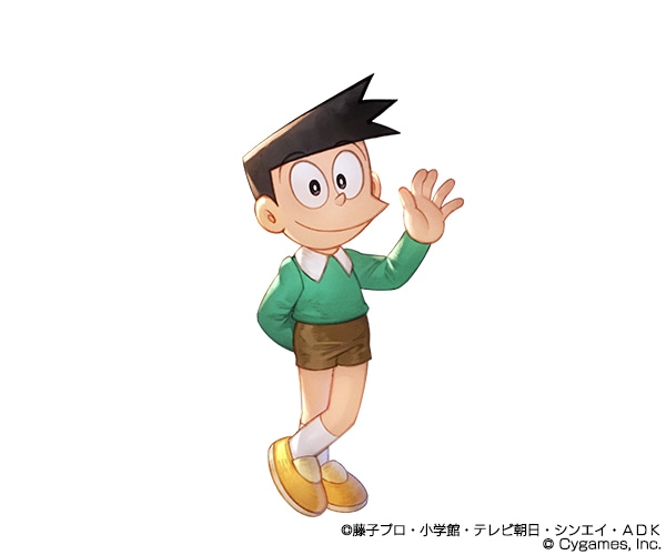 ゲーム内に登場するスネ夫（CV：関智一）。