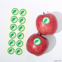「輪るピングドラム KIGA APPLEシール」の使用イメージ。