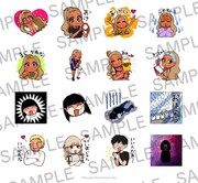 「スーパーベイビー」のLINEスタンプサンプル。