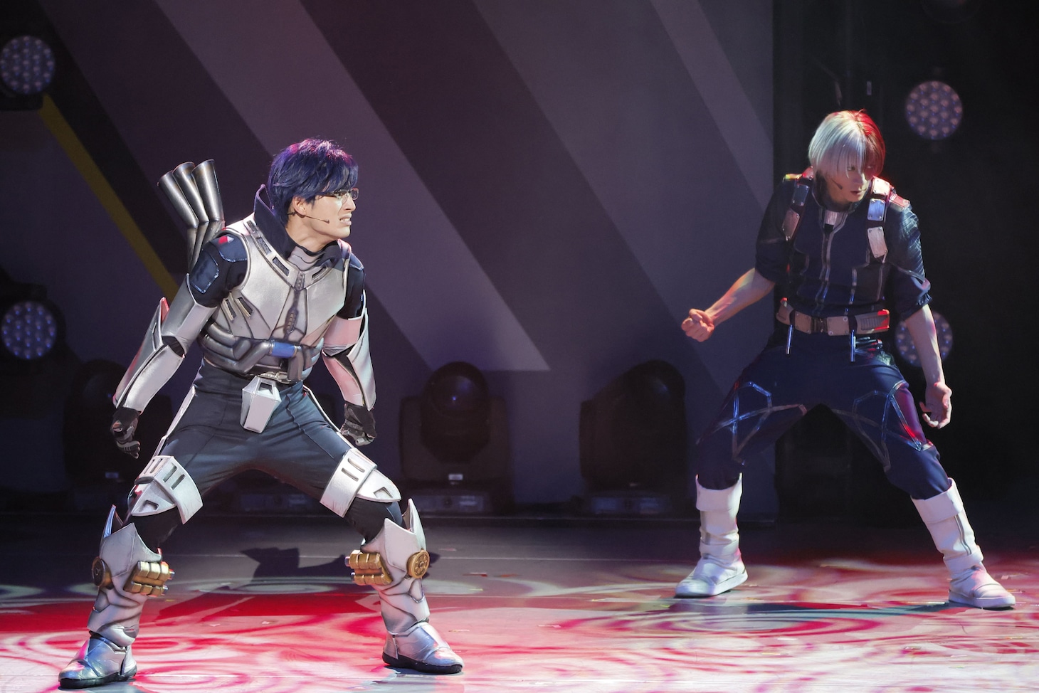 左から武子直輝演じる飯田天哉、北村諒演じる轟焦凍。