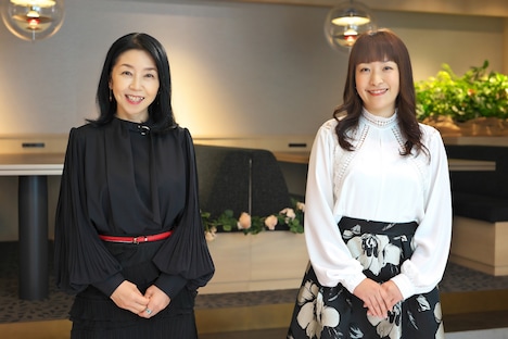 左から小笠原祥子役の伊藤美紀、福沢祐巳役の植田佳奈。
