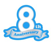 マンガボックス8周年のロゴ。