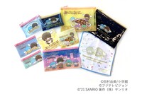 ドラマ「ミステリと言う勿れ」とシナモロールのコラボグッズの一部。