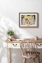 篠原千絵の画業40周年を記念したグッズの一部となる直筆サイン入り複製原画。価格は税込2万2000円。写真の複製原画はサインを入れる前の見本。