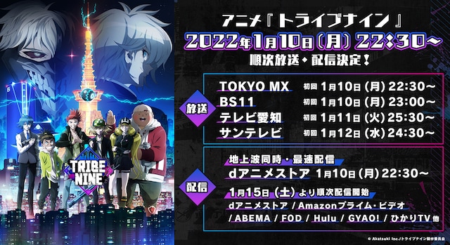 TVアニメ「トライブナイン」放送情報