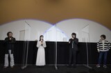 左から檜山修之、石原夏織、森川智之、静野孔文監督。