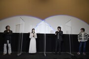 左から檜山修之、石原夏織、森川智之、静野孔文監督。