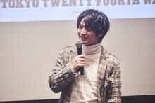 TVアニメ「東京24区」の第1話先行試写会とキャスト・スタッフによるトークショーより、榎木淳弥。