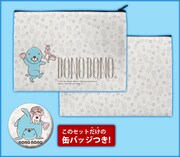 「ぼのぼのフラットポーチ＋限定缶バッジセット」