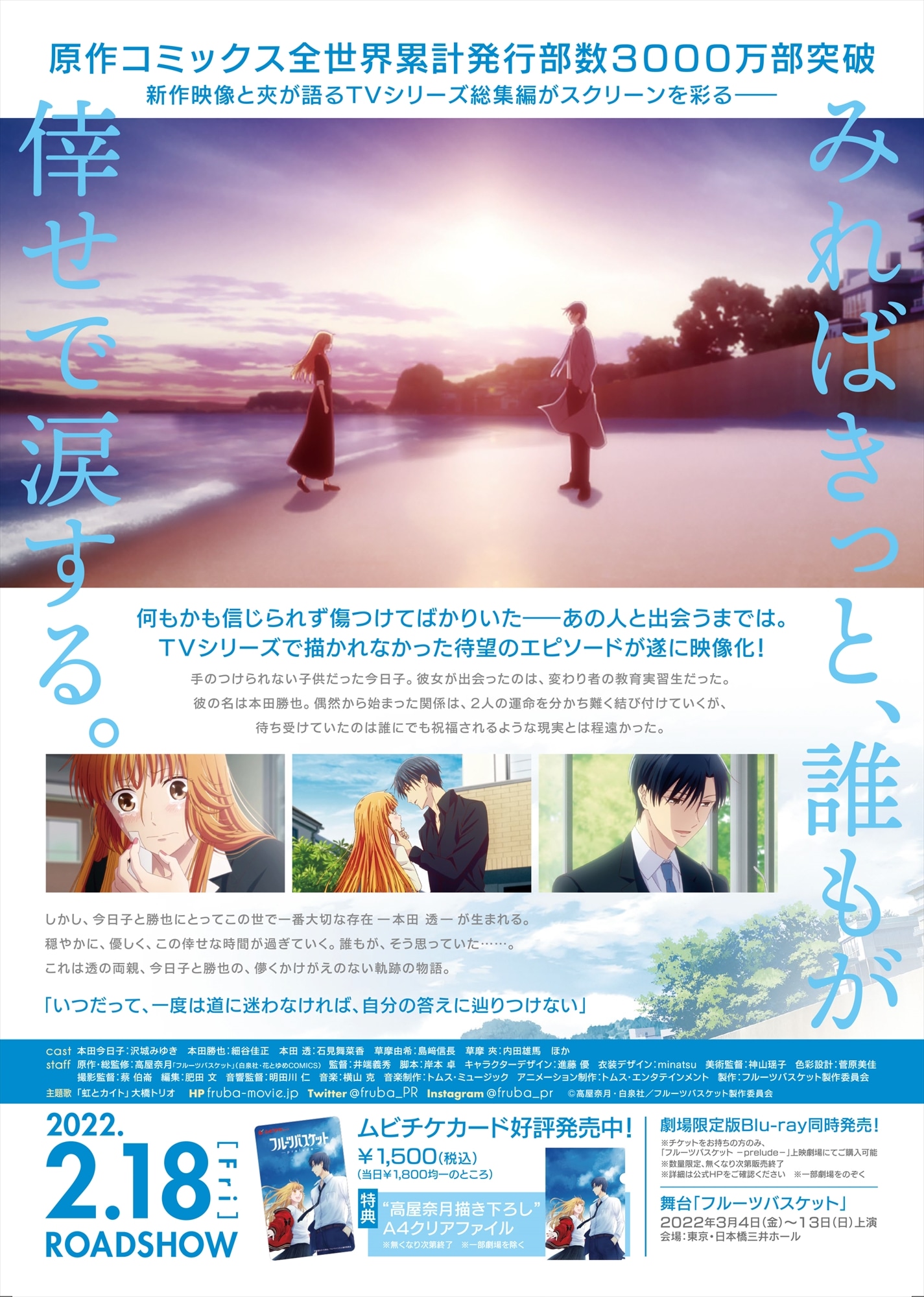 アニメ「フルーツバスケット -prelude-」本チラシの裏面。 (c)高屋奈月・白泉社／フルーツバスケット製作委員会