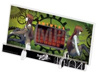 「『シュタインズ・ゲート』アニメ化10周年記念ミュージアム」で販売される「アクリル万年カレンダー」。